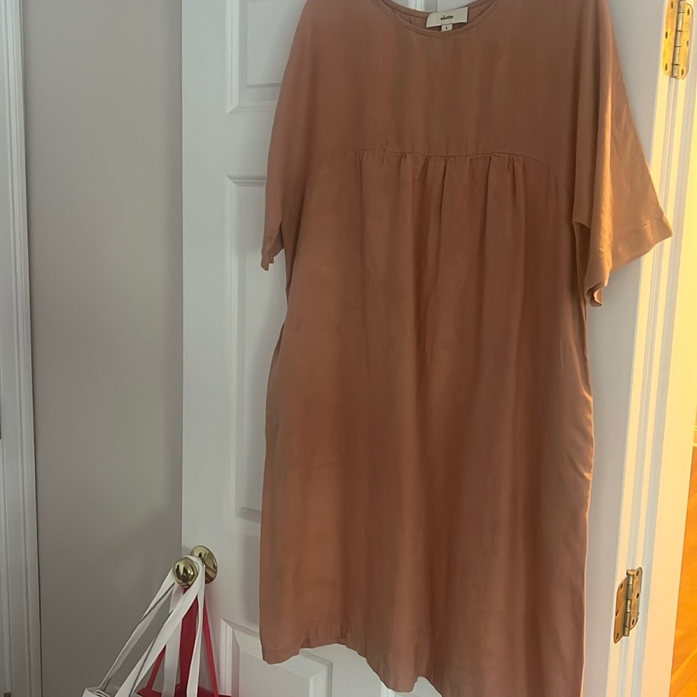 SAUTHS dusty rose linen dress